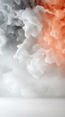 Abstract Colorful Smoke Background abstract smoke colorful background ink liquid swirl flow white grey orange peach texture dynamic fluid cloud puff backdrop design art studio room light bright shape