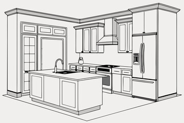 modern kitchen interior