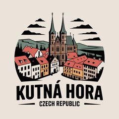 Obraz premium Kutná Hora Czech Republic Gothic Church Poster