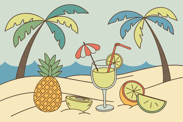 cocktail on the beach