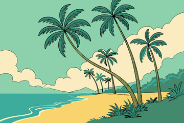 palm trees on the beach
