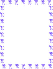 Bow Ribbon Doodle Borders – Hand-Drawn Vectors