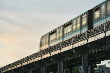 Urban Pulse: Motion Over the Bir-Hakeim Bridge