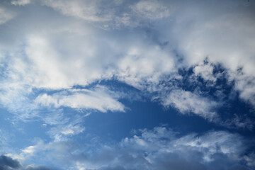 Weather and climate - detailed blue sky with clouds.