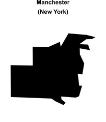 Manchester (New York) blank outline map