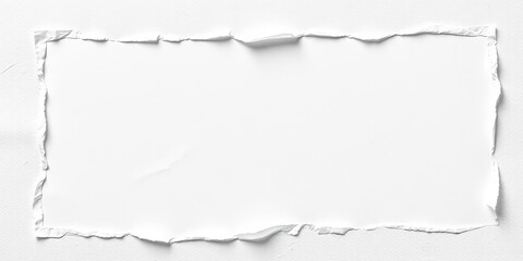 Torn paper frame, textured white border, distressed edges, grunge background,   photography,  torn edges