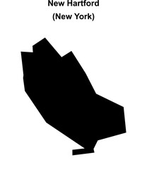 New Hartford (New York) blank outline map