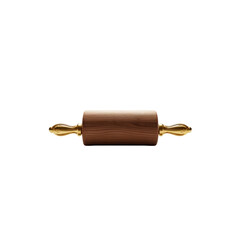 Elegant Wooden Rolling Pin with Gold Handles - Baking Utensil