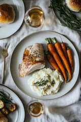 Chicken Dinner with Rosemary Mashed Potatoes