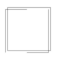 Black thin line square frame element..