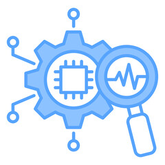 Anomaly Detection Blue Icon