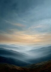 Atmospheric glowing landscape