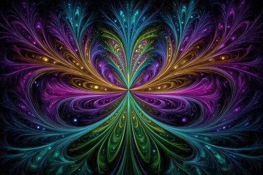 Colorful fractal recursive design