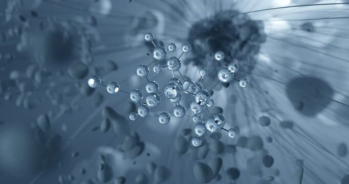 Oditrasertib rotating molecular 3d structure ball-and-stick model, looped video ripk1 inhibitor
