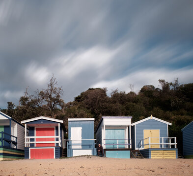 Row of Beach Cabins in Mount Martha