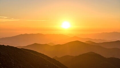 Obraz premium Serene Mountain Sunrise