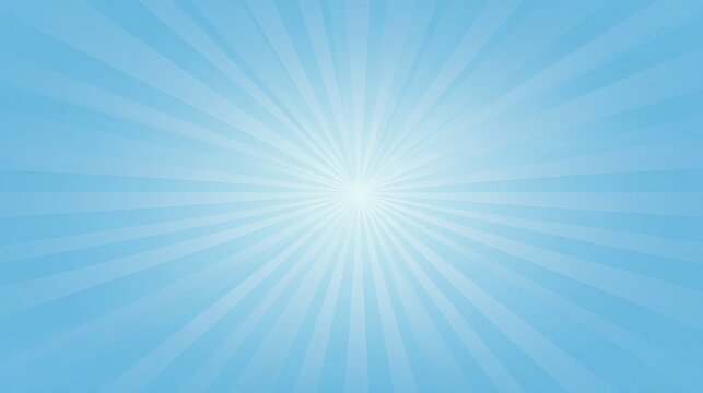 Luminous blue rays radiating from central glowing point, forming dynamic sunburst pattern across full frame, generating vibrant energetic visual background