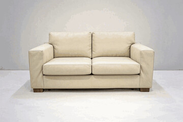 Luminous Stain Living room sofa cream isolated watercolor vector illustration svg