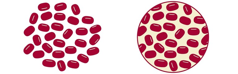 たくさんの小豆のイラスト