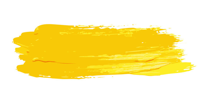 Yellow paint stroke vector illustration for graphic design and backgrounds use