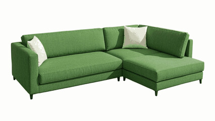 Room Whisper Living room sofa green isolated watercolor vector illustration svg