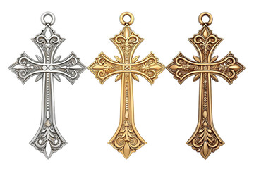 Metallic Christian Cross