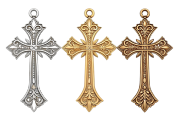Metallic Christian Cross
