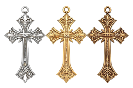 Metallic Christian Cross