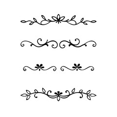 Wedding decorative elements. Divider ornament, borders, vintage line separators. Hand drawn vector illustration isolated on white background.gold ornament decorate frame border pattern Thai art	