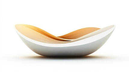Abstract layered form with gentle curves and warm color palette for contemporary design