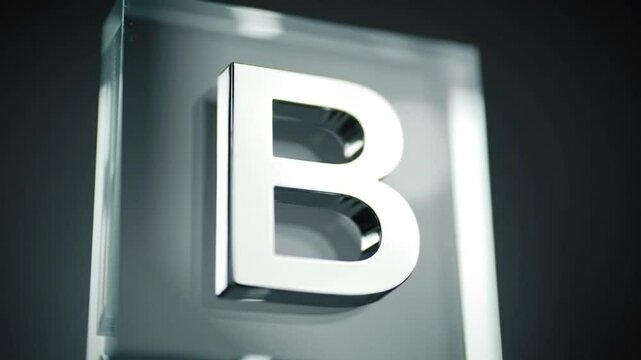 Glass Logo box with letter B