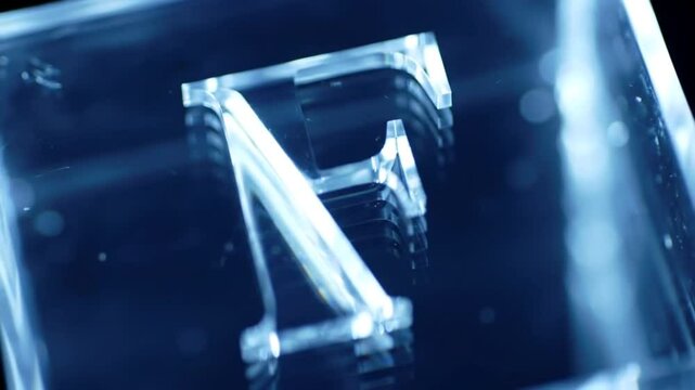 Glass Logo box with letter F