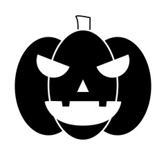 ジャック・オ・ランタン　モノクロ笑顔