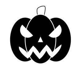 ジャック・オ・ランタン　モノクロ怒り顔