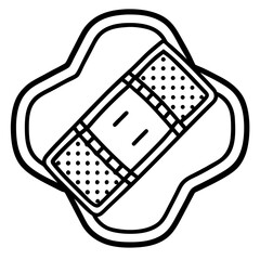Smart Medical Patch Outline Vector