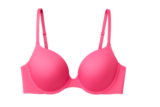 Pink bra isolated on transparent background