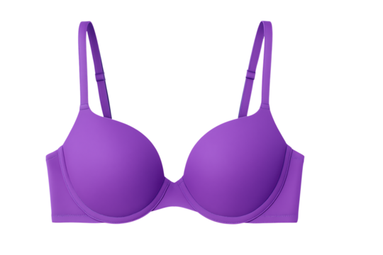 Purple bra isolated on transparent background
