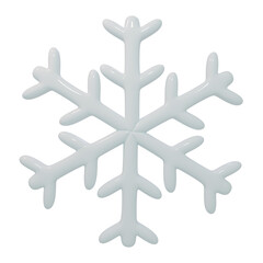3D Rendered Snowflake Icon