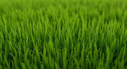 Obraz premium Close-up view of vibrant green grass.
