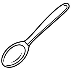 Sterile Spoon Line Art Vector