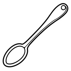 Sterile Spoon Line Art Vector