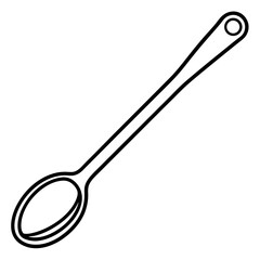 Sterile Spoon Line Art Vector