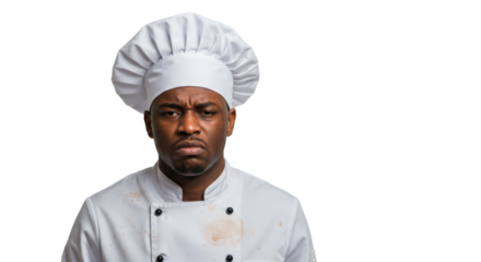 Tired cook png isolated on transparent background