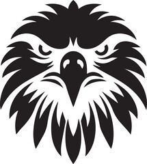 Majestic Eagle Silhouette Vector in Black and White | Wildlife Art Print