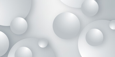 Modern 3d luxury elegant white and gold Abstract presentation design background with circles shape with shadow. gray and golden color technology concept background. abstract template design banner. 