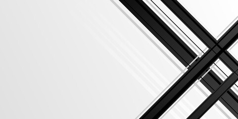Minimalist black white gradient abstract background. Vector style minimal geometric dynamic shapes with lines modern in graphic. geometric shapes and blank copy space for text. 