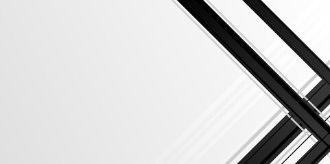 Minimalist black white gradient abstract background. Vector style minimal geometric dynamic shapes with lines modern in graphic. geometric shapes and blank copy space for text. 
