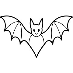 Clean Bat Outline Illustration