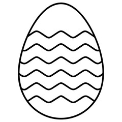 Clean Easter Egg Outline Vector