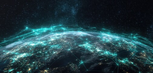 The Globe Illuminated by Digital Connectivity and Technological Networks